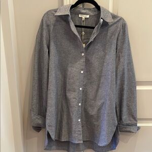 NWT Woman's Max Studio Gray Button Down Shirt